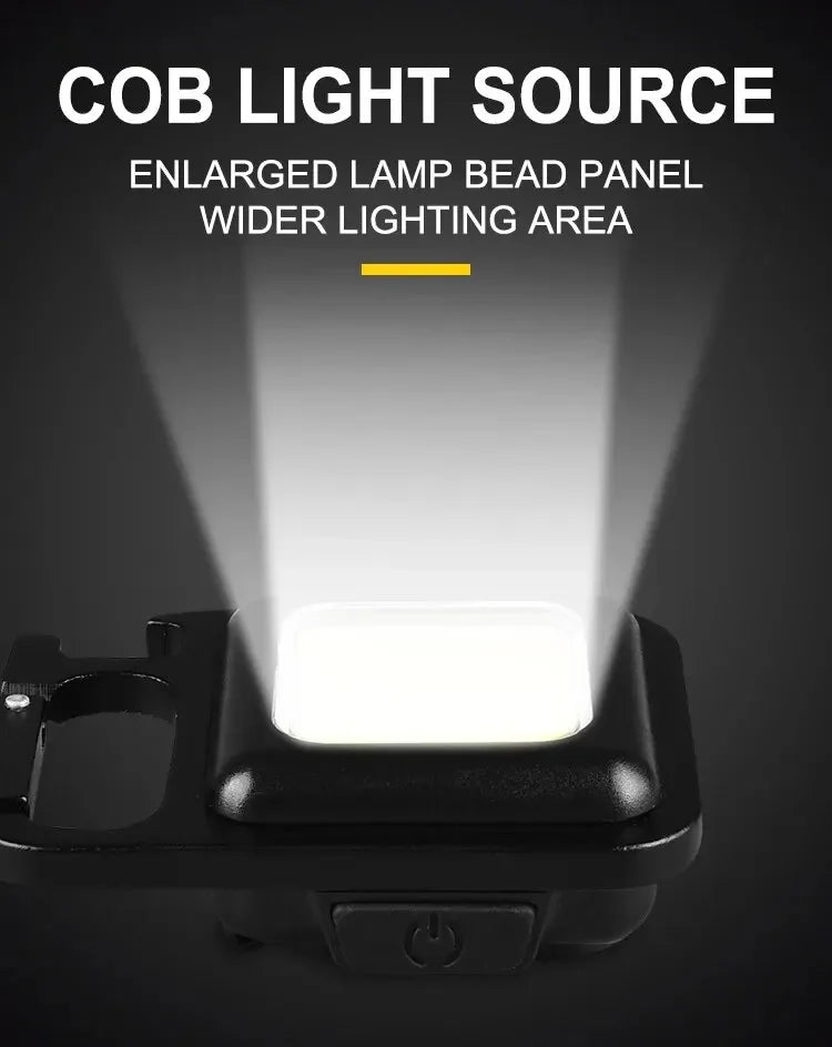 Mini Protable COB Flashlight Keychain Lamp 4 Lighting Modes Torch Outdoor Waterproof Emergency Camping Fishing Work Lights - Action Outdoors Kiwi