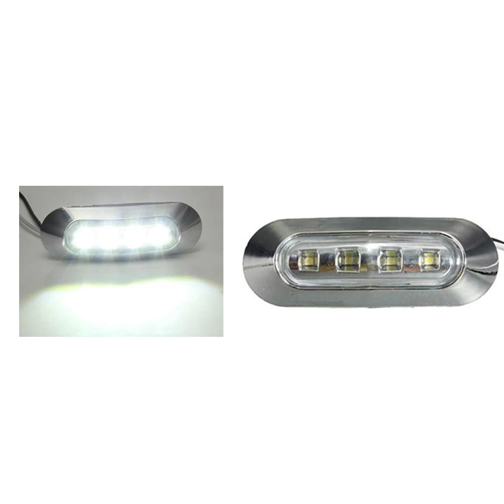 2PCS LED Marine Boat Courtesy Light 12-30V 6LED Waterproof Boat Interior Stern Transom Light Side Marker White Light for Marine - Action Outdoors Kiwi