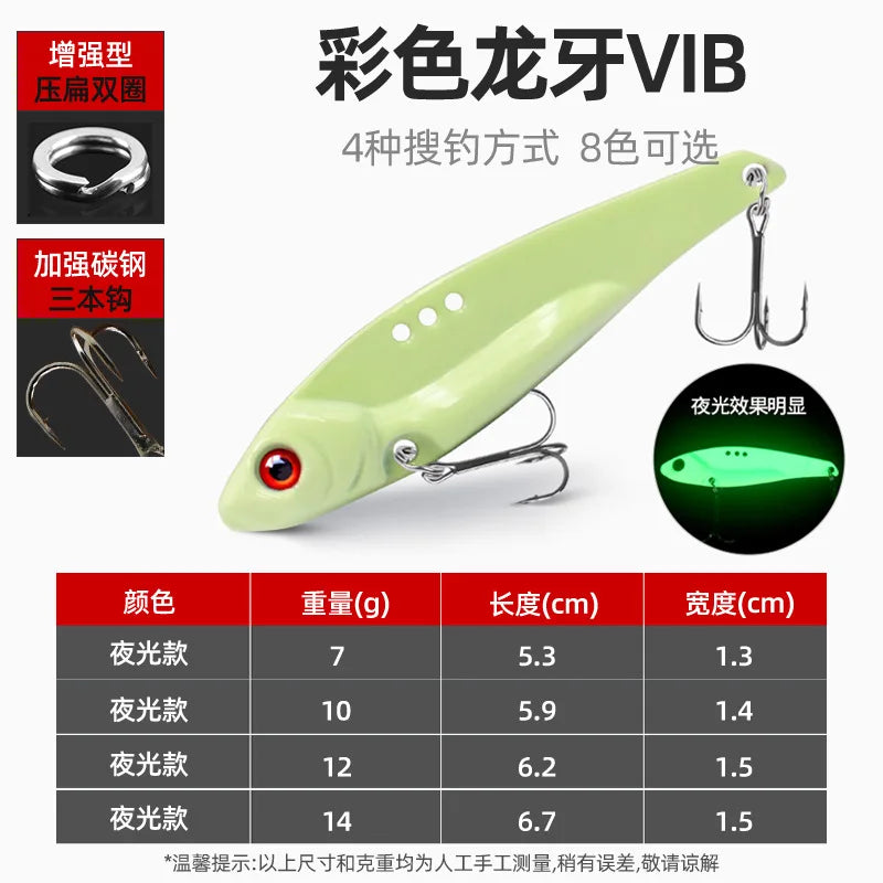 1Pcs 7g 10g 12g 14g Metal VIB Fishing Lure Vibration 3D Eyes Crank Lures Winter Sinking Hard Bait Swimbait Fishing Tackles - Action Outdoors Kiwi