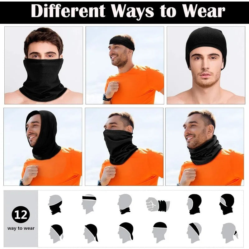 Breathable Sunscreen Ice Silk Scarf Outdoor Fishing Magic Face Scarf Neck Sleeve Cycling Mask Sports Headgear - Action Outdoors Kiwi