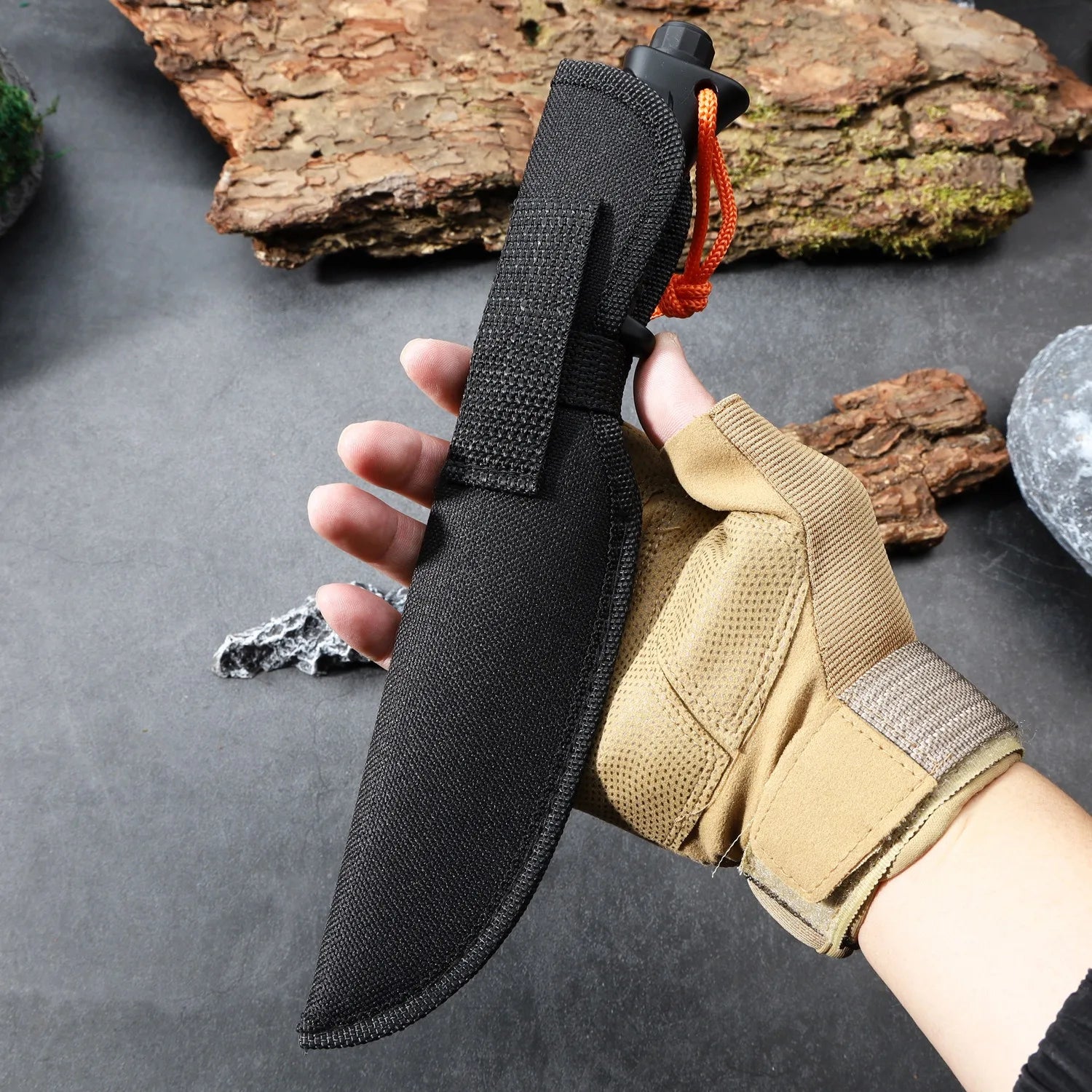 Outdoor Knife Straight Knife Defense Carry Mini Knife Field Portable Meat Eater Knife Camping Fishing Sharp Fruit Knife - Action Outdoors Kiwi