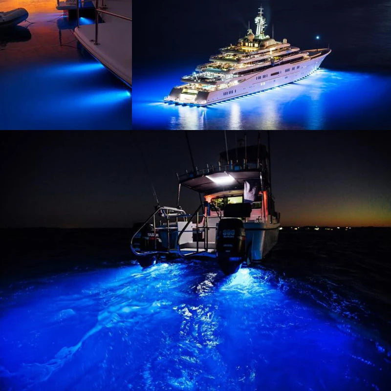 10pcs Marine Boat Waterproof 12V 24V 6 LED Lamp Cabin Deck Courtesy Light Stern Transom Lights Blue For Small Boat Sailboat - Action Outdoors Kiwi
