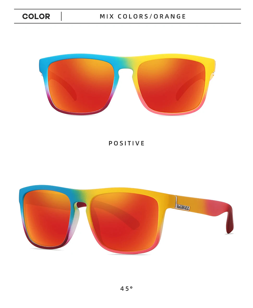VAGHOZZ Brand Classic Sunglasses Men UV400 Fishing Sun Glasses Women Square Outdoor Male Sport Eyewear Driving Shades - Action Outdoors Kiwi