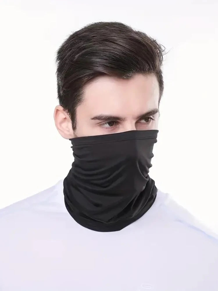 Breathable Sunscreen Ice Silk Scarf Outdoor Fishing Magic Face Scarf Neck Sleeve Cycling Mask Sports Headgear - Action Outdoors Kiwi
