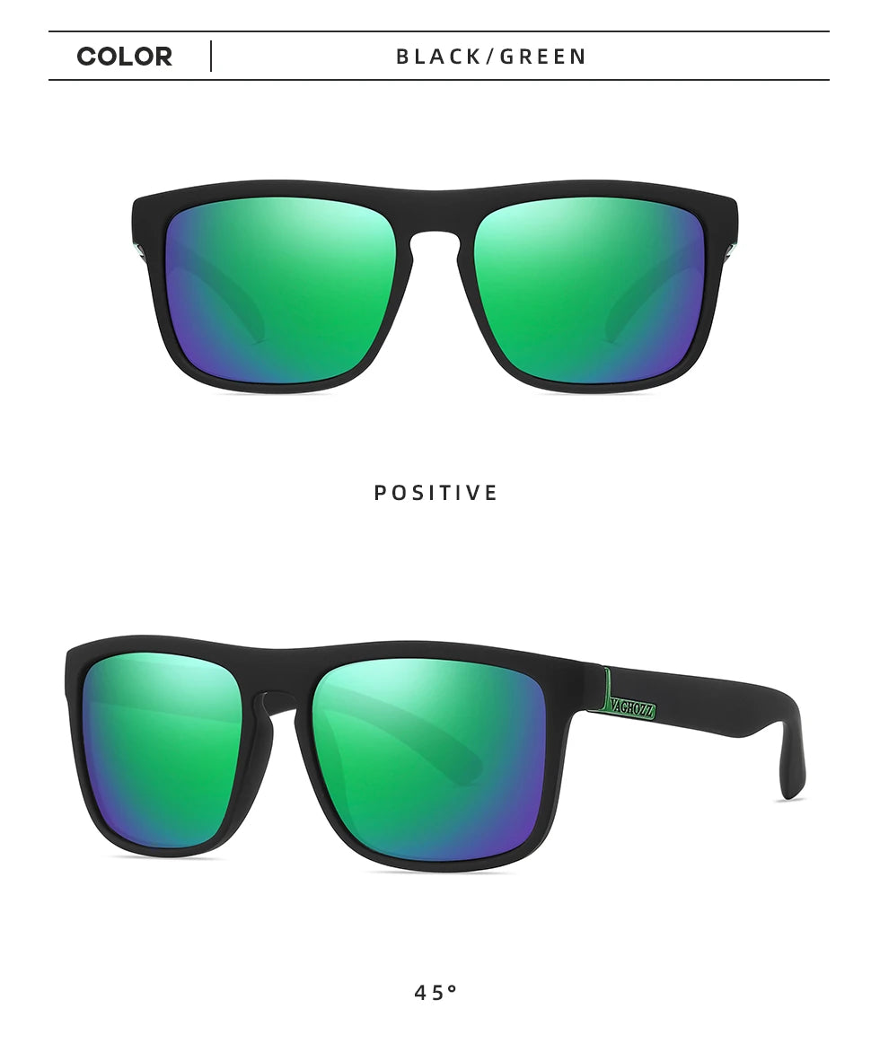 VAGHOZZ Brand Classic Sunglasses Men UV400 Fishing Sun Glasses Women Square Outdoor Male Sport Eyewear Driving Shades - Action Outdoors Kiwi