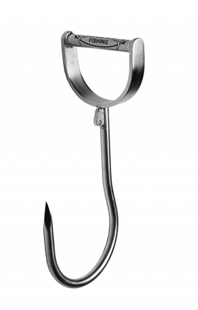 Black Pete Meat Hook D Style 150mm, marine grade stainless steel with 13x150mm gape for reliable performance.