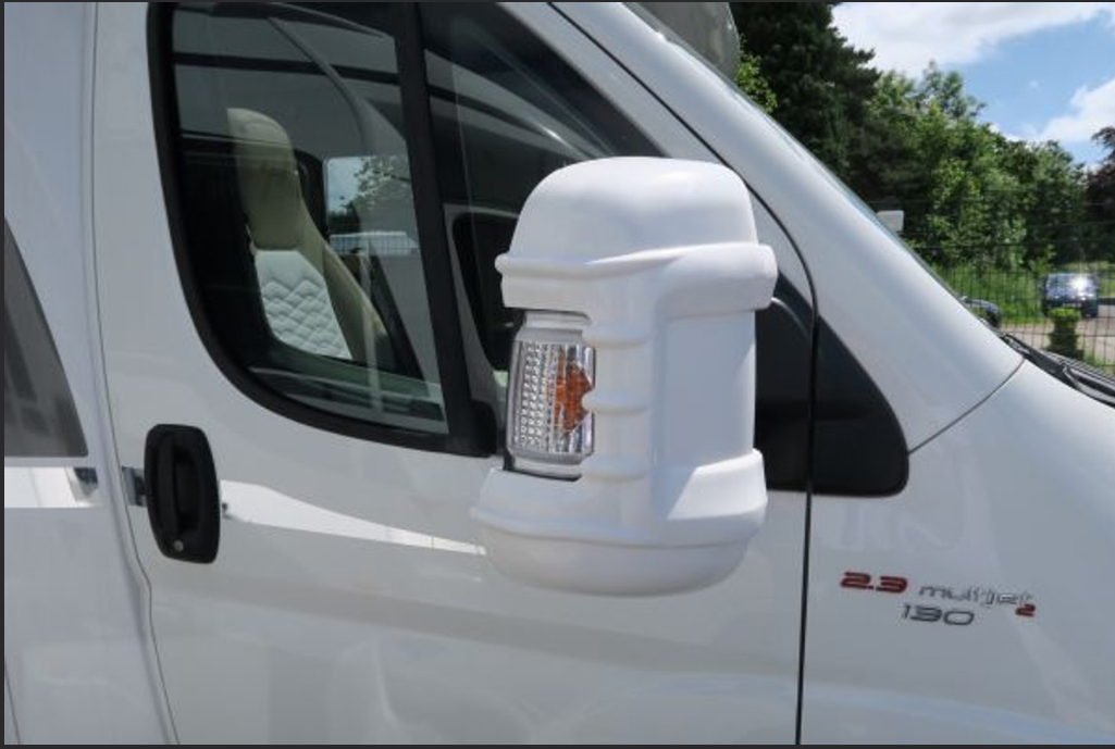 Milenco Mirror Protector White Long Arm Ducato (Pair) - Action Outdoors Kiwi