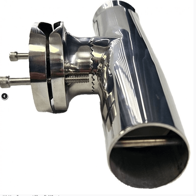 Rod Holder Tournament 32mm Rail Mount - high-quality stainless steel design for boat rails.