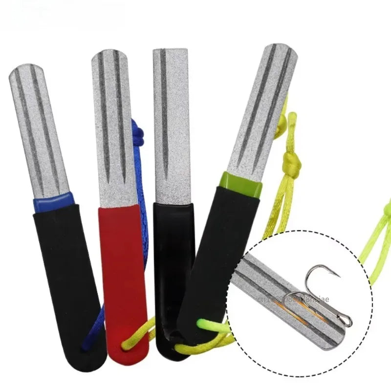 Portable Diamond Stone Fish Hook Diamond Sharpener Knife Sharpen Tools Hook Whetstone Keychain for Outdoor Fishing Accessories - Action Outdoors Kiwi