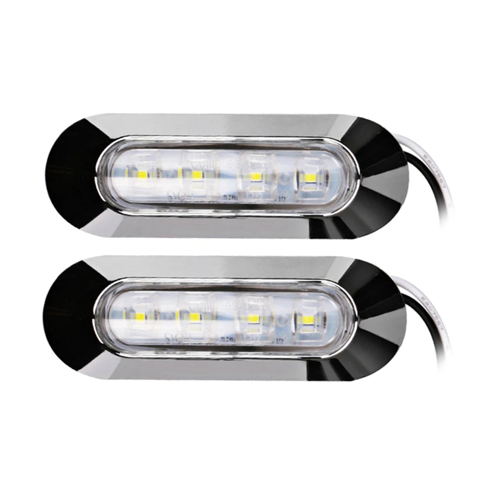 2PCS LED Marine Boat Courtesy Light 12-30V 6LED Waterproof Boat Interior Stern Transom Light Side Marker White Light for Marine - Action Outdoors Kiwi