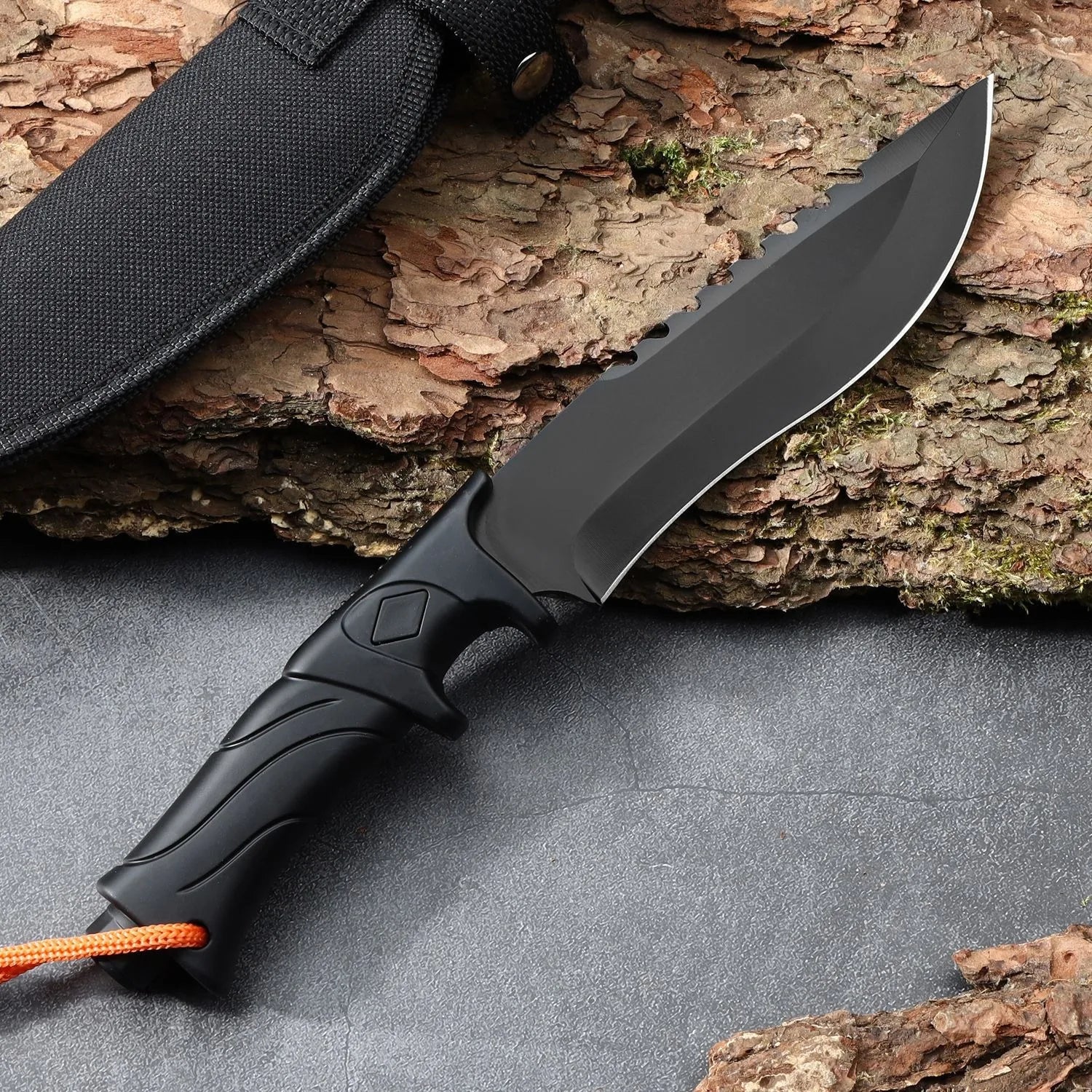Outdoor Knife Straight Knife Defense Carry Mini Knife Field Portable Meat Eater Knife Camping Fishing Sharp Fruit Knife - Action Outdoors Kiwi