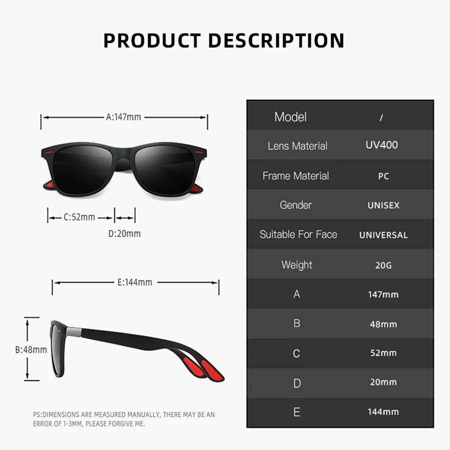 Fashion Vintage Square Unisex Driving Fishing Sunglasses Men Women Luxury Brand Designer Sun Glasses Anti-Glare Eyewear UV400 - Action Outdoors Kiwi