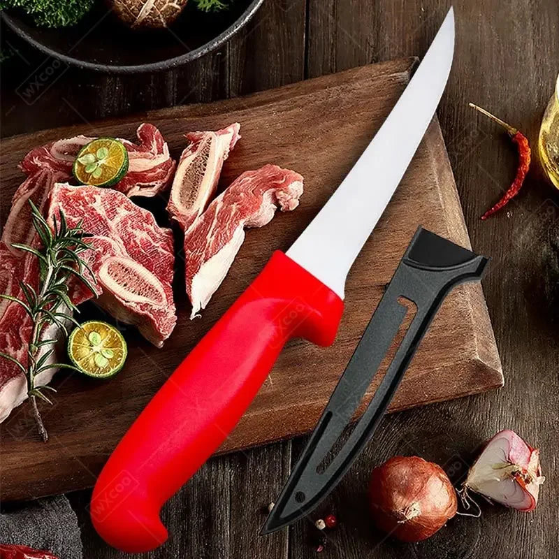 WXCOO Stainless Steel Skinning Carving Knife Kitchen Boning Knife Meat Butcher Cleaver Utility Chef Slicing Fish Fruit Knives - Action Outdoors Kiwi