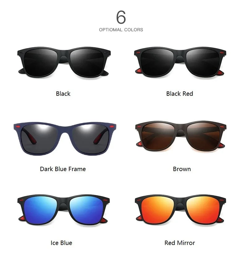 Fashion Vintage Square Unisex Driving Fishing Sunglasses Men Women Luxury Brand Designer Sun Glasses Anti-Glare Eyewear UV400 - Action Outdoors Kiwi