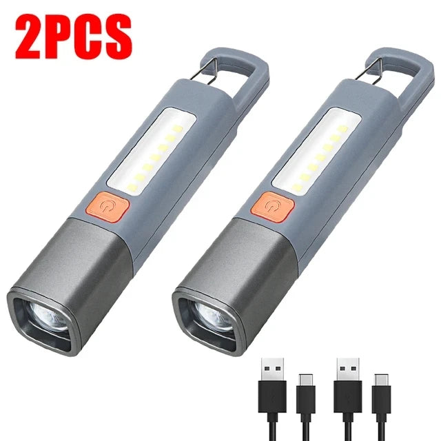 1-10PCS Super Bright COB Side Lights LED XPE Mini Portable Torch Zoomable Waterproof Outdoor Fishing Hunting Camping Flashlight - Action Outdoors Kiwi