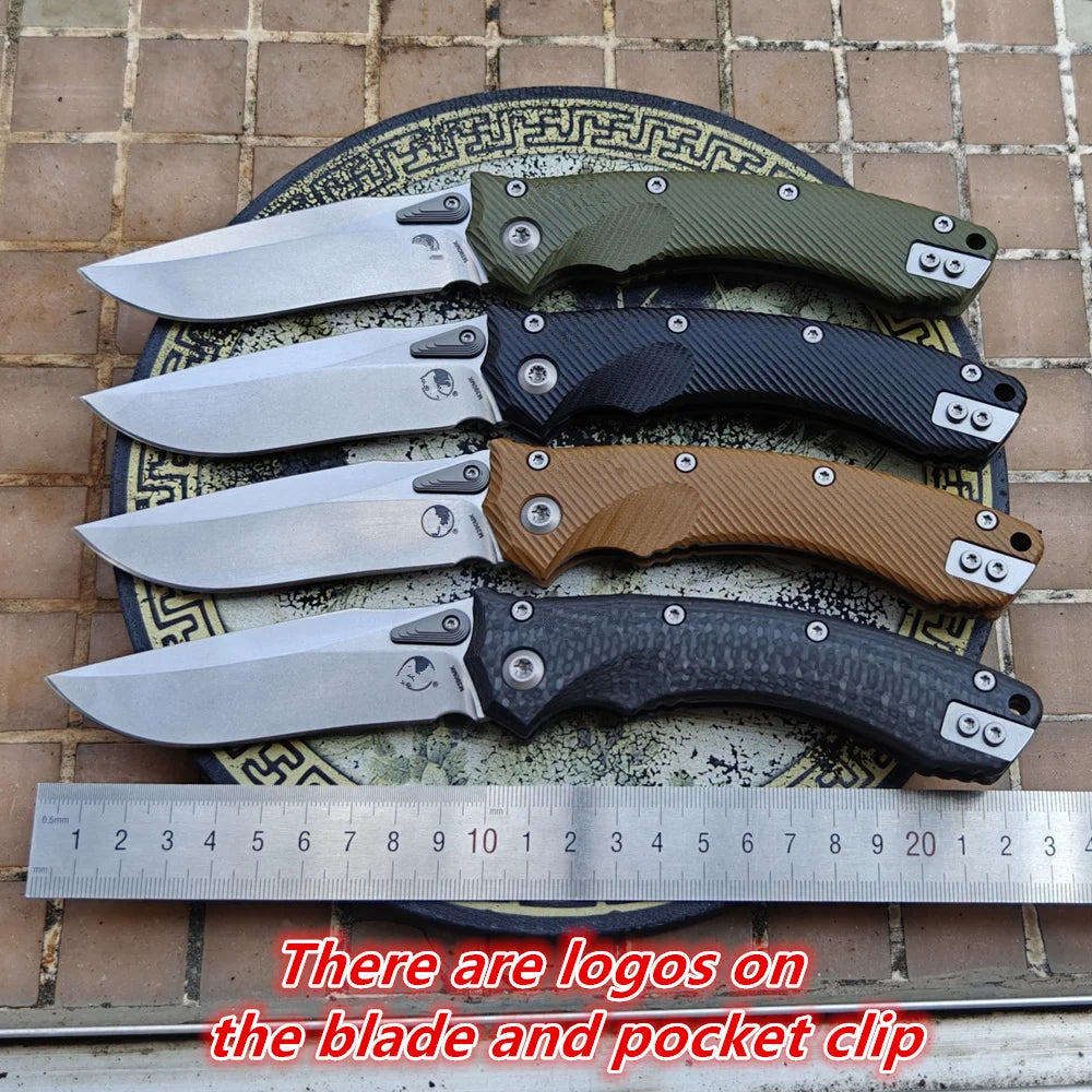 JUFULE New Amphibia Manual Carbon Fiber / G10 Ball Bearing Mark M390MK Blade Hunting Fish Outdoor EDC Tool Folding Camping Knife - Action Outdoors Kiwi