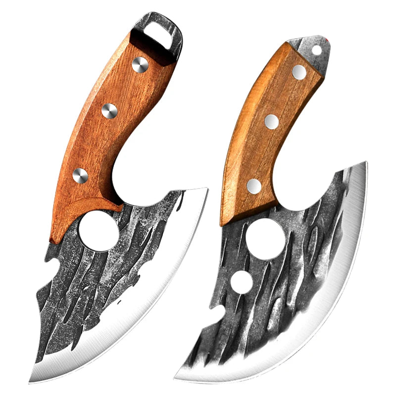Forged Meat Cleaver Kitchen Chef Knife Fishing Boning Fruit Cutting Knife BBQ Butcher Portable Utility Viking Knife Can Opener - Action Outdoors Kiwi
