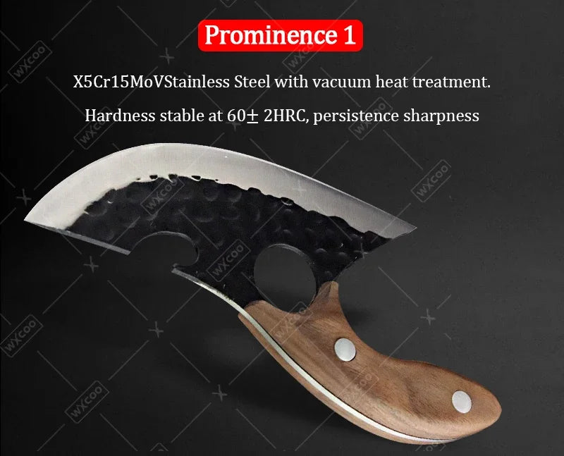 WXCOO Professional Kitchen Knives Hand Forged Boning Knife Stainless Steel Fruit Paring Knife Meat Cleaver Butcher Slicing Knife - Action Outdoors Kiwi