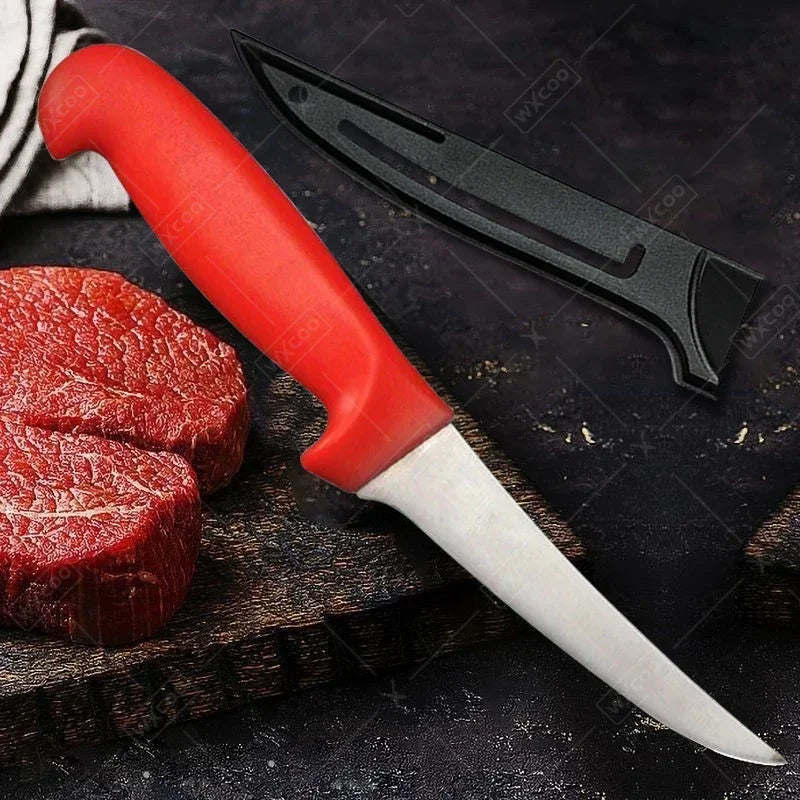 WXCOO Stainless Steel Skinning Carving Knife Kitchen Boning Knife Meat Butcher Cleaver Utility Chef Slicing Fish Fruit Knives - Action Outdoors Kiwi