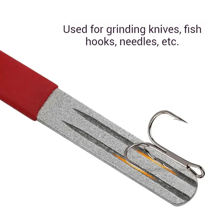 Portable Diamond Stone Fish Hook Diamond Sharpener Knife Sharpen Tools Hook Whetstone Keychain for Outdoor Fishing Accessories - Action Outdoors Kiwi