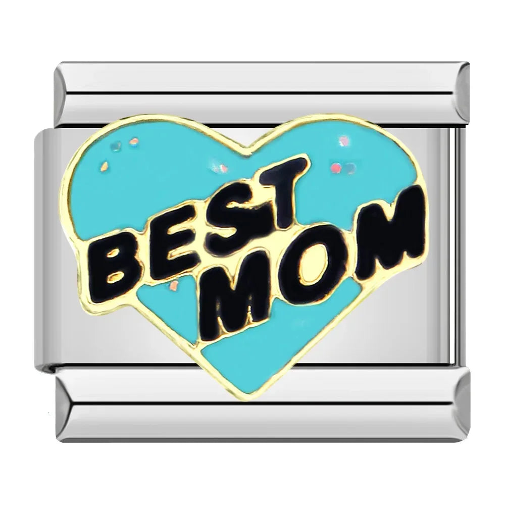 Hapiship New Popular Fashion Sweet Aunt Mom Dad Love Niece Charm Links Fit 9mm Stainless Steel Bracelet Making DIY Jewelry DJ132 - Action Outdoors Kiwi