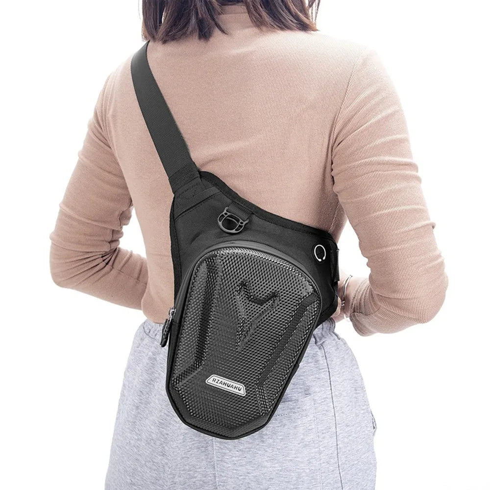 Hard Shell Drop Leg Bag Motorcycle Waterproof Waist Bag Hip Bum Fanny Pack For Outdoor Riding Cycling Hiking Fishing Climbing - Action Outdoors Kiwi