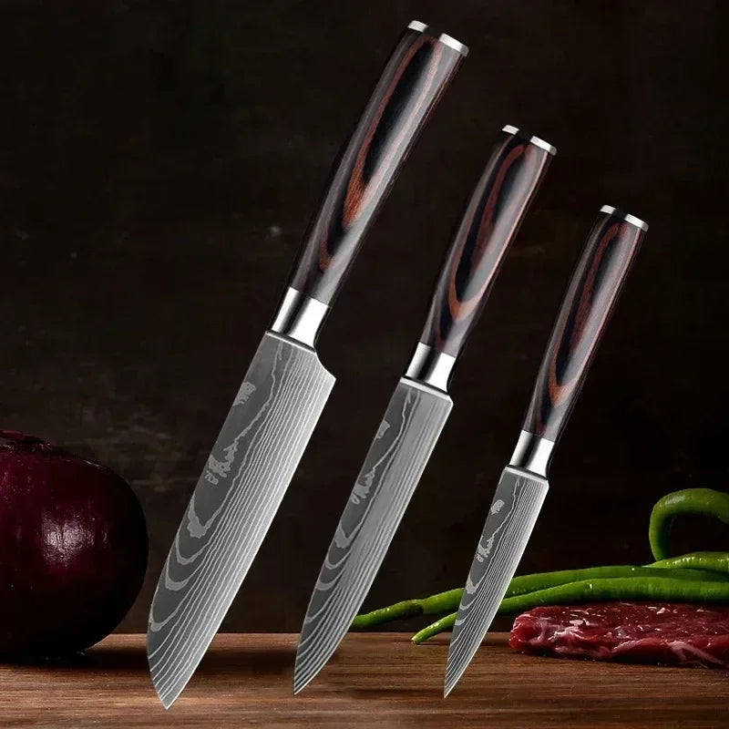 Kitchen Knives High Stainless Steel Chef Knife Slicing Butcher Boning Knife Cleaver Meat Vegetables Fruit Fish Filleting Knife - Action Outdoors Kiwi
