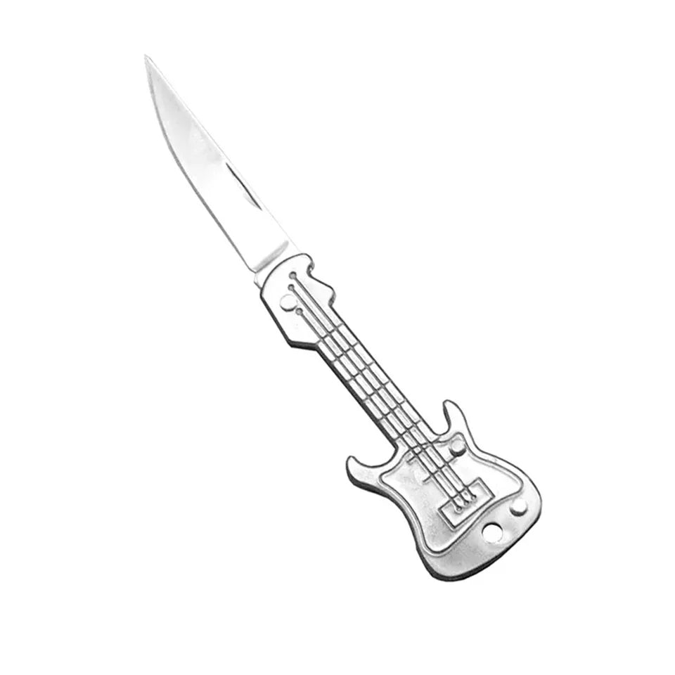 Mini Guitar Keychain Knife Stainless Steel Folding Knife Fishing Filet Knives Portable Multifunction Outdoor Folding Knife - Action Outdoors Kiwi