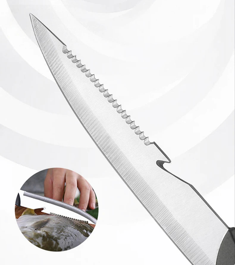 Stainless Steel Multifunctional Fishing Knife Fish Killing Knives Fish Planing Knife Kitchen Sharp Meat Cleaver Fruit Knife - Action Outdoors Kiwi