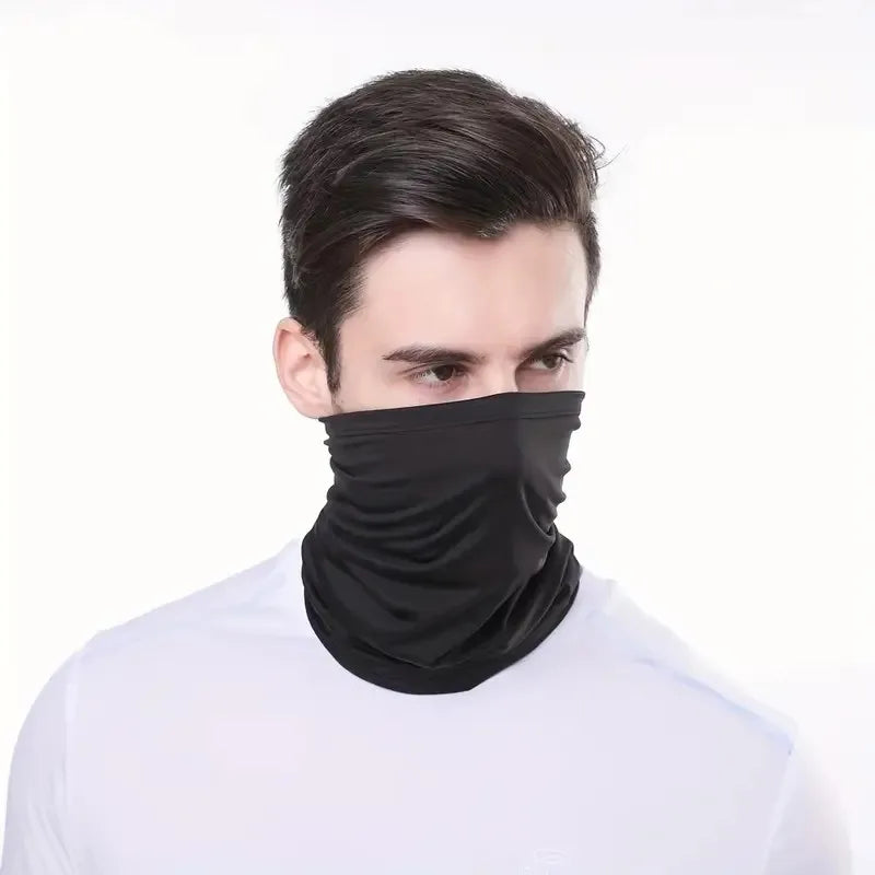 Breathable Sunscreen Ice Silk Scarf Outdoor Fishing Magic Face Scarf Neck Sleeve Cycling Mask Sports Headgear - Action Outdoors Kiwi