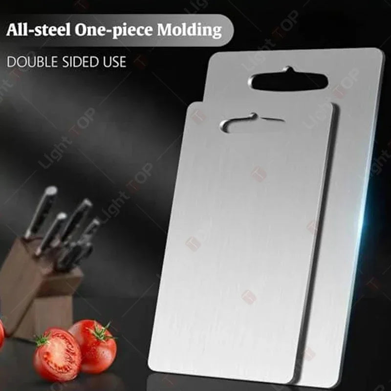 Damascus Kitchen Knives with Titanium Cutting Board Japanese Santoku Cleaver Stainless Steel Boning Knife Portable Meat Chopping - Action Outdoors Kiwi
