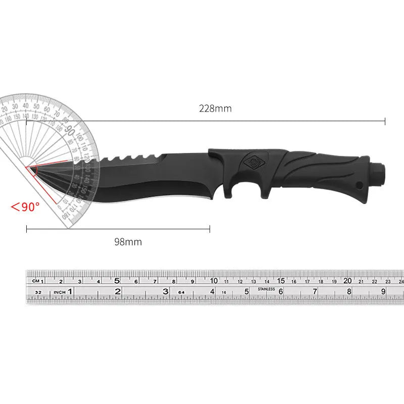 Outdoor Knife Straight Knife Defense Carry Mini Knife Field Portable Meat Eater Knife Camping Fishing Sharp Fruit Knife - Action Outdoors Kiwi
