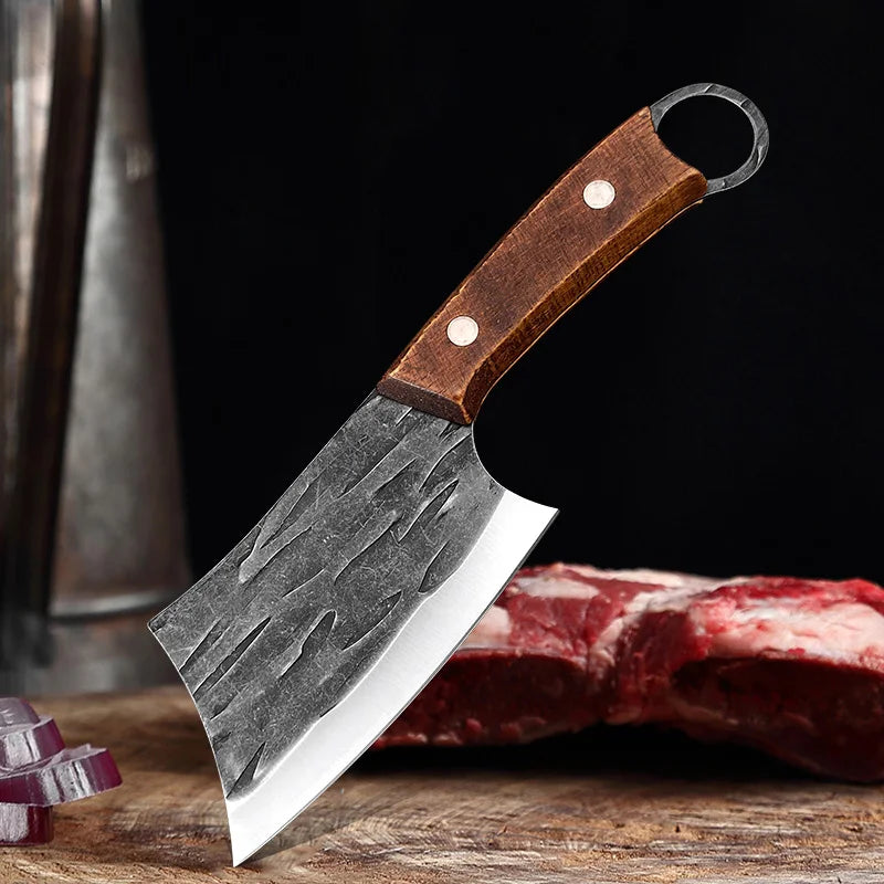Cleaver Knife Slicing Fish Meat Vegetable Kitchen Knives Stainless Steel Wood Handle Boning Butcher Knife Chef Cooking Tools - Action Outdoors Kiwi