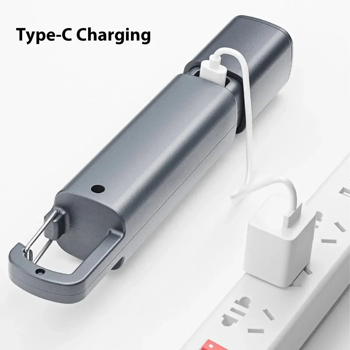 Strong Lighting ABS Flashlamp USB Charging Portable Outdoor Small Flashlight Camping Hanging Lamp Telescopic Focus COB Side Lamp - Action Outdoors Kiwi