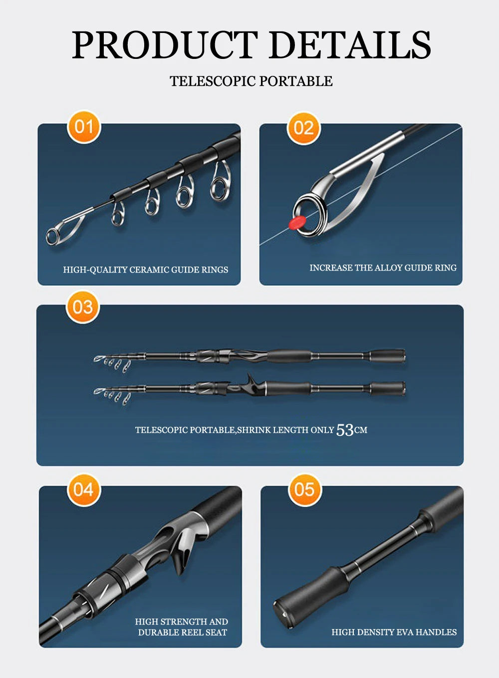 SIECHI Carbon Fiber Spinning Rod Telescopic Fishing Rod 1.8M 2.1M 2.4M 2.7M Casting Lure Feeder Rod Super Hard Carp Fishing Pole - Action Outdoors Kiwi
