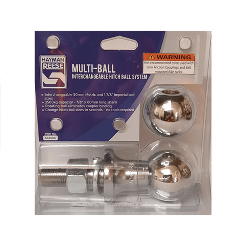 Hayman Reese Multi-Ball Interchangeable Hitch Ball System - 22mm & 25mm Shank