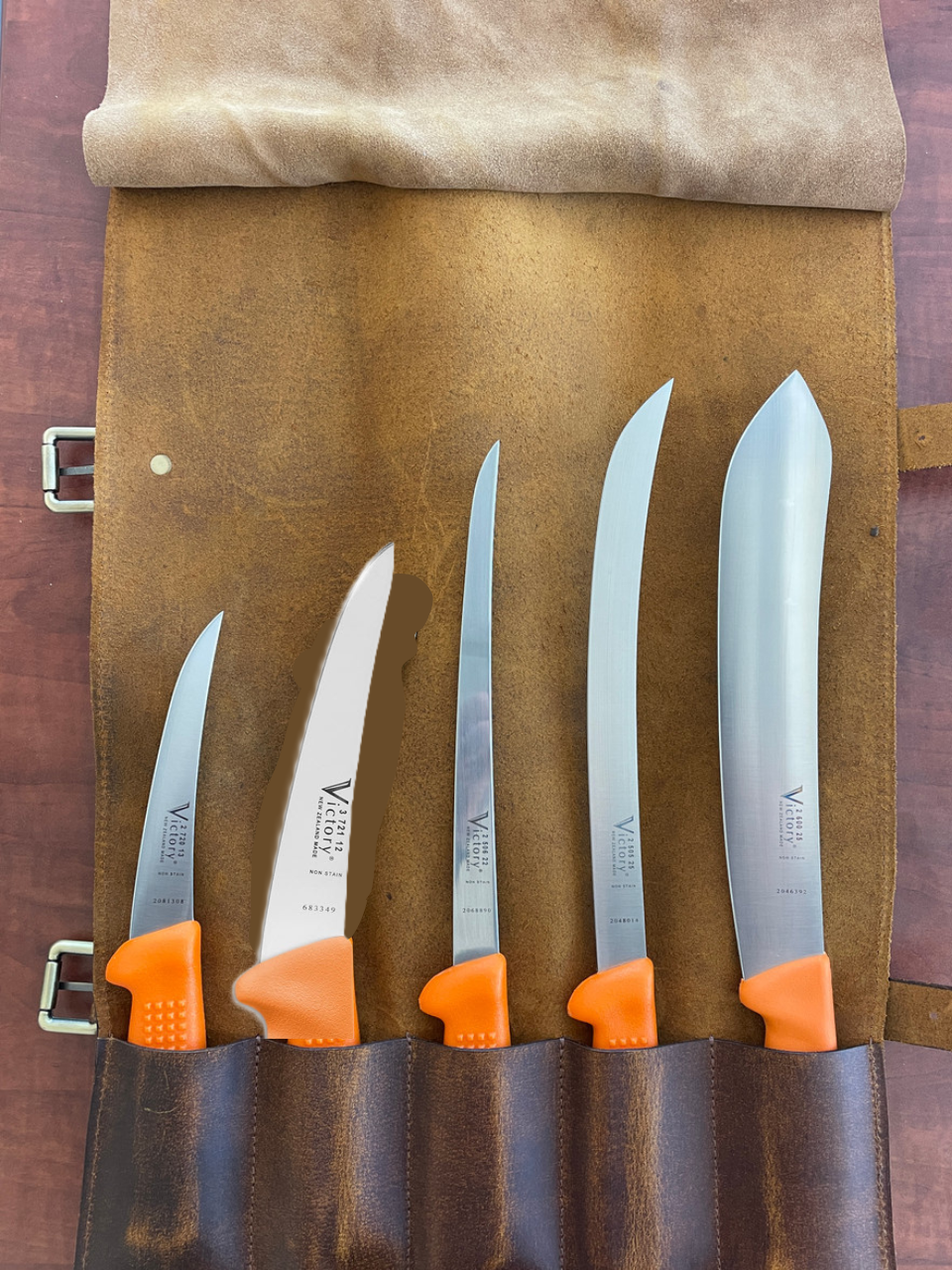 High Vis Fishing Filleting Knife Set with Knife Wrap - Action Outdoors Kiwi