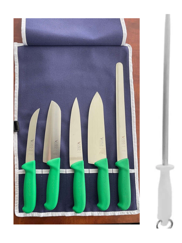 Victory Knife Green Chef Set Progrip - Action Outdoors Kiwi
