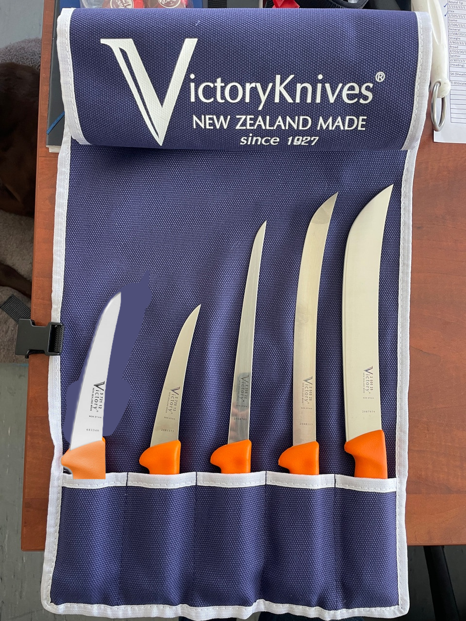 High Vis Fishing Filleting Knife Set with Knife Wrap - Action Outdoors Kiwi