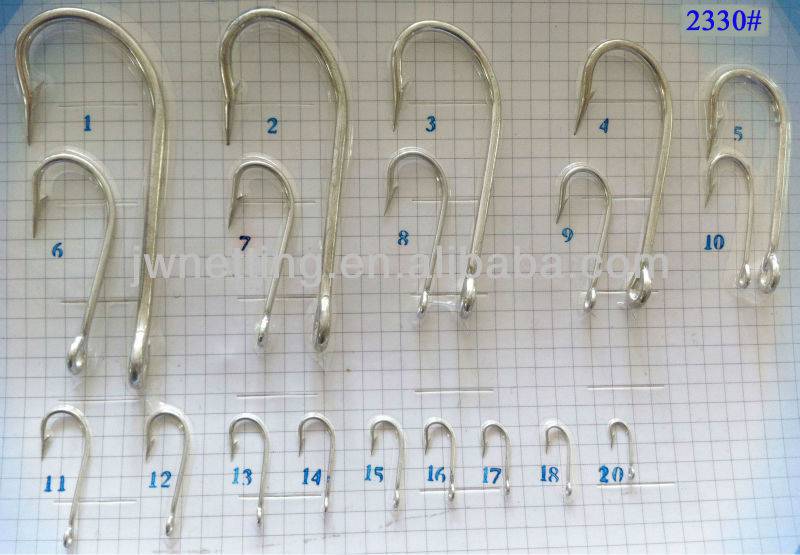 Kirby Fishing Hooks Bulk Pack – Ringed Tinned Sea Hooks of various sizes from #20 to #1.