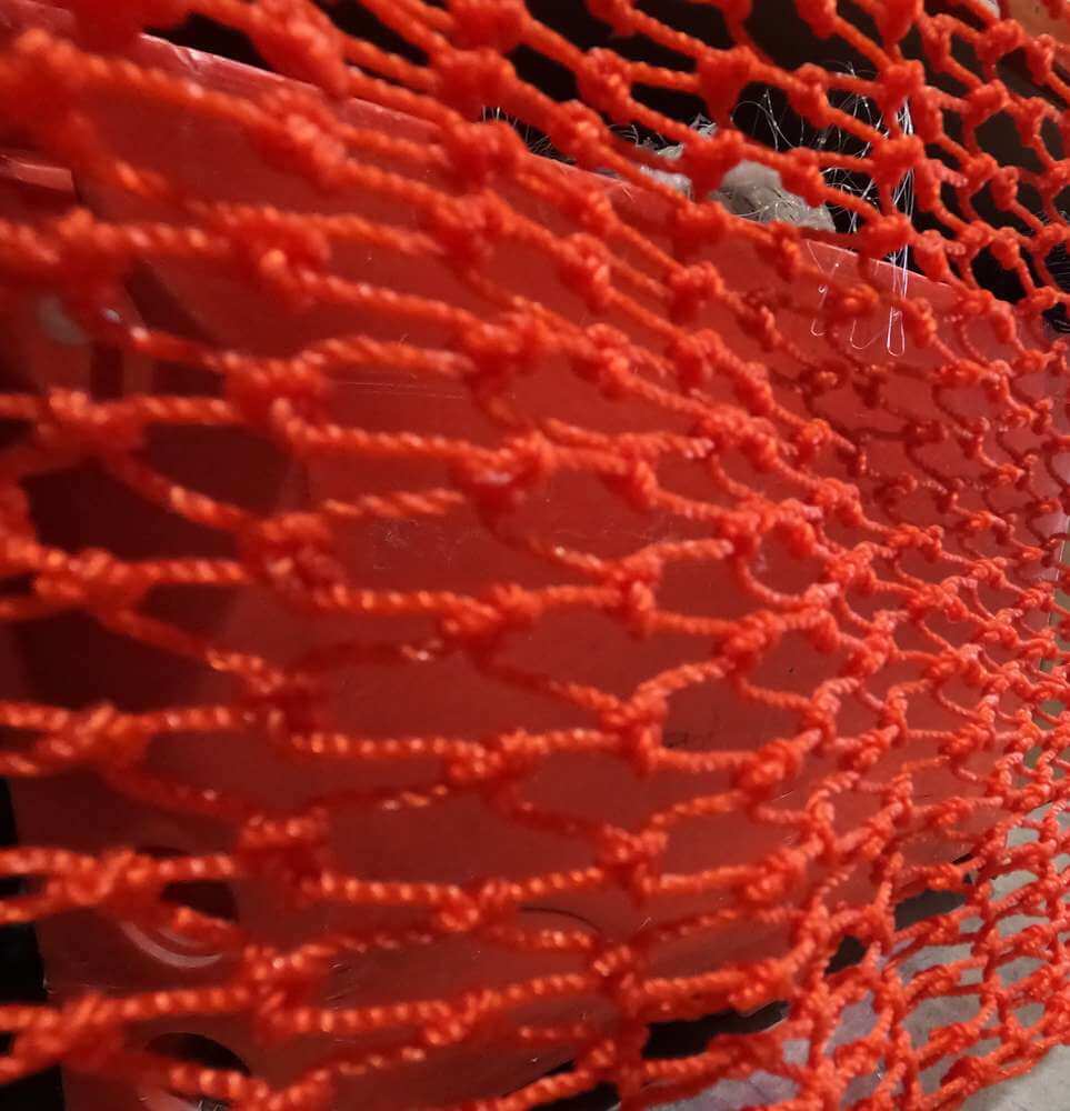 Action Fishing Nets Mesh For Cray Pots & Traps Cray Mesh 45PLY 1.5 inches 40MD Orange 1.3m