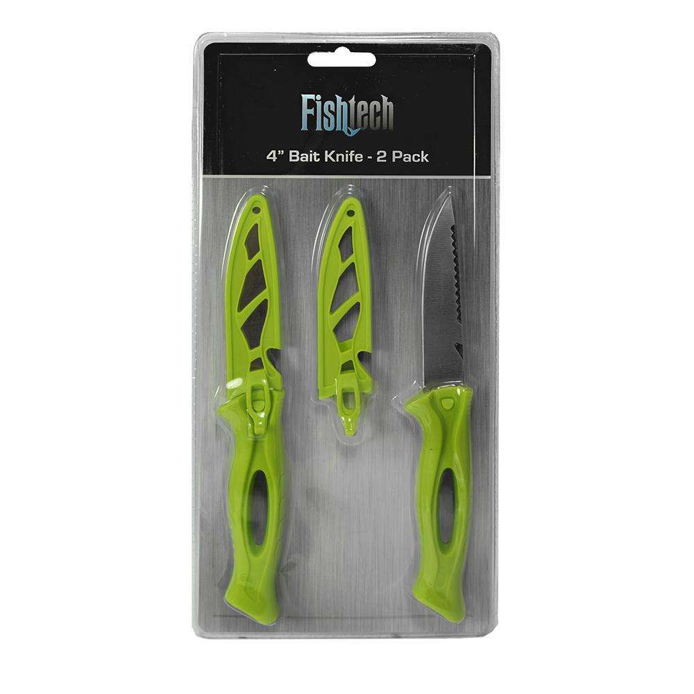 anglers mate Fish Knives Stainless Steel 4inch Bait Knife - Twin Pack