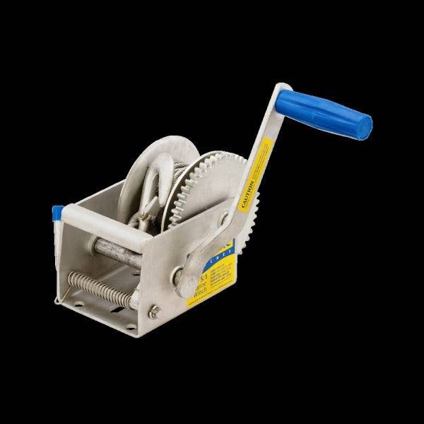 Atlantic Manual Trailer Winch 700kg Trailer Winch 5:1 With Cable & Hook
