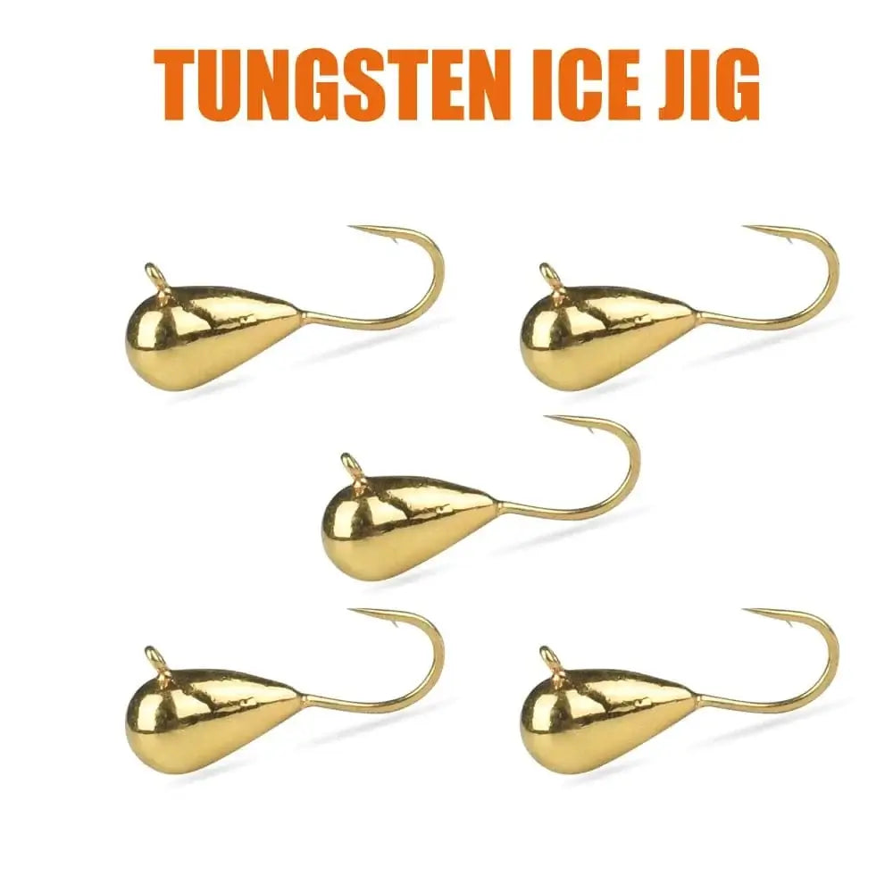 MUUNN 5PCS Tungsten Ice Jigs Hayabusa Hook,2.7mm-6mm UV Glow Colorful Winter Fishing Hooks,Perch Crappie Bluegill Lure Tackel, - Action Outdoors Kiwi