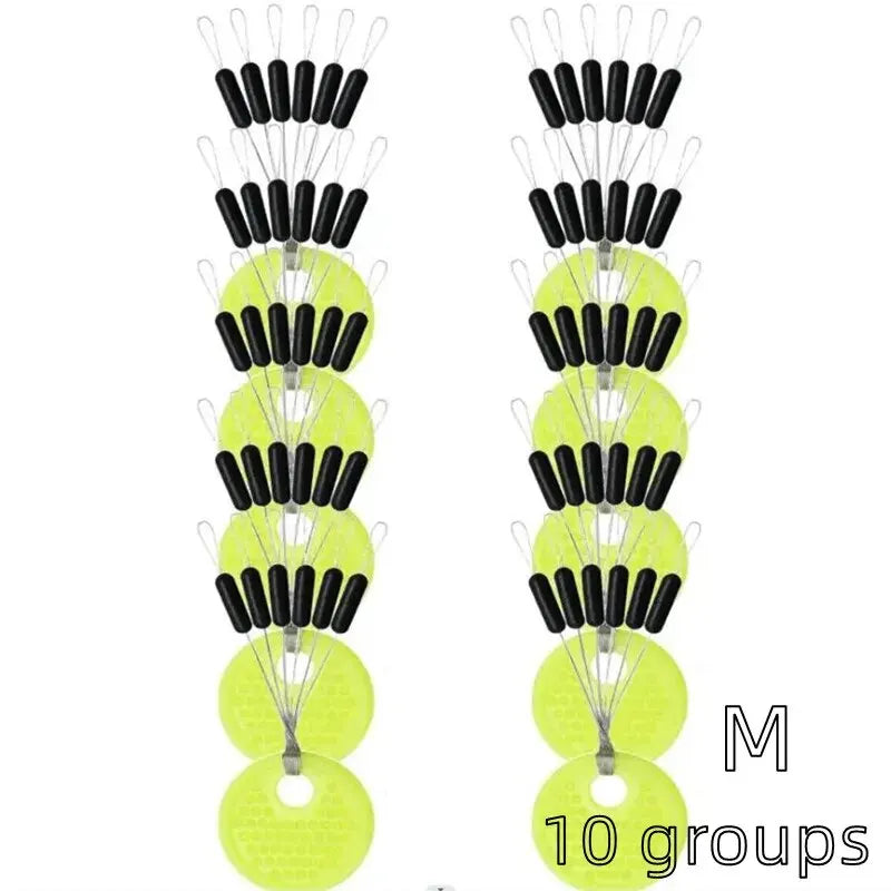60pcs 10 Group Resistance Space Beans Stopper Not To Hurt The Line Vertical Beans Carp Fishing Tackle Accessories - Action Outdoors Kiwi
