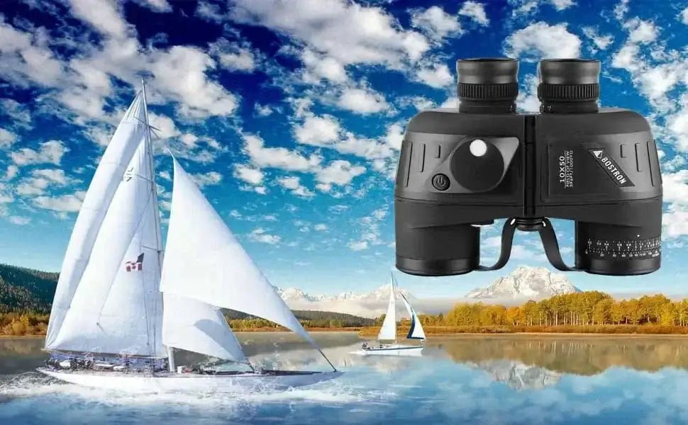 China China Binoculars 10x50 Marine Military Telescope Adults Waterproof With Rangefinder Compass BAK4 Prism HD Bird Watching For Hunting