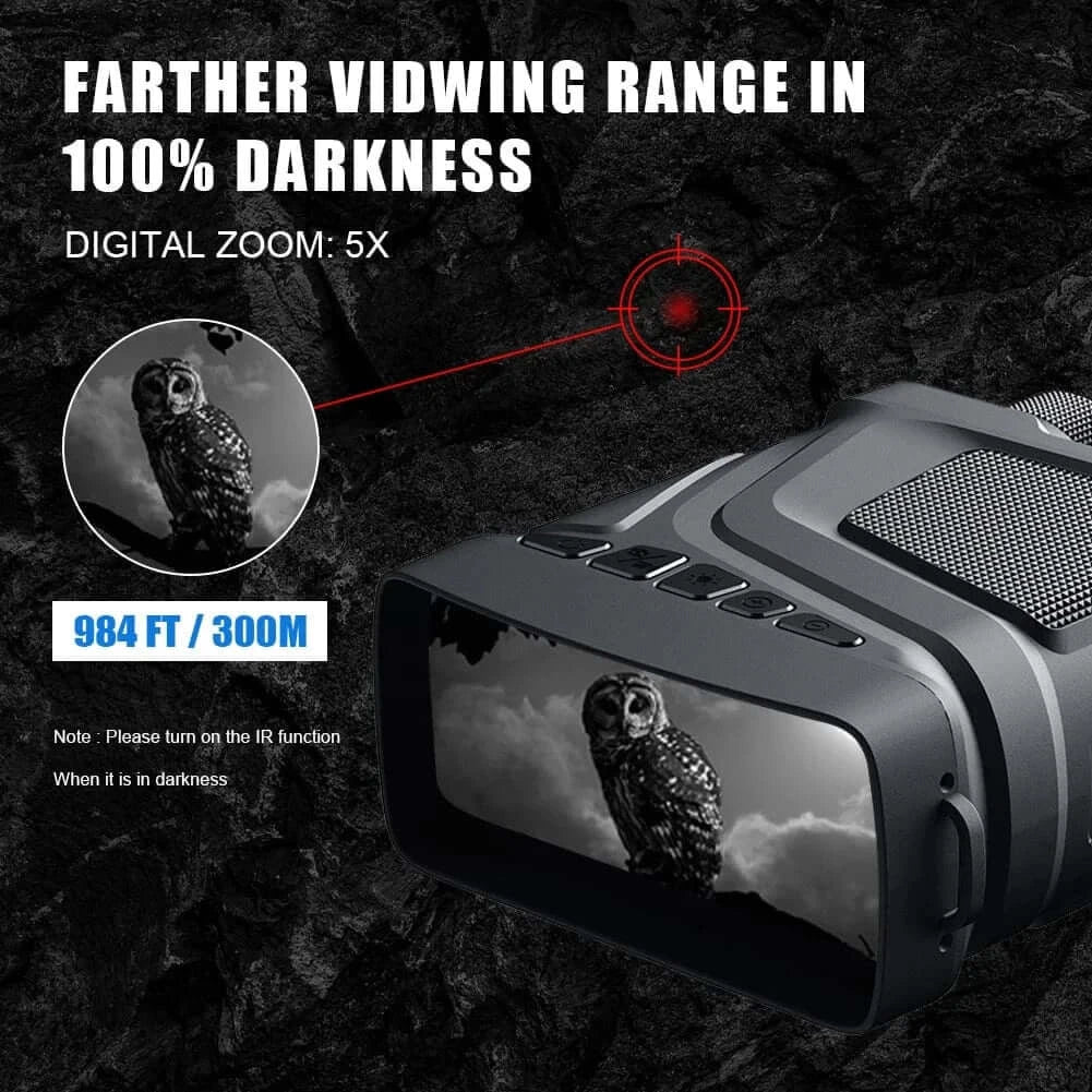 China China R12 Binoculars Night Vision Device 1080P HD 850nm Infrared 5X Digital Zoom Telescope Goggles Outdoor Hunting Camping Full Dark 300m