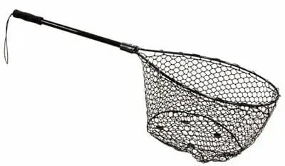 Boat Landing Net Rubber Bag (60*50) for fishing with a sturdy net and telescopic handle.