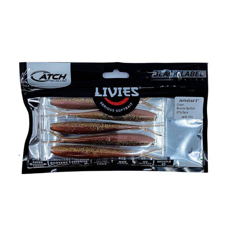 Catch Catch Black Label Livies Catch Black Label Livies pk 4x7" Bronze Baitfish