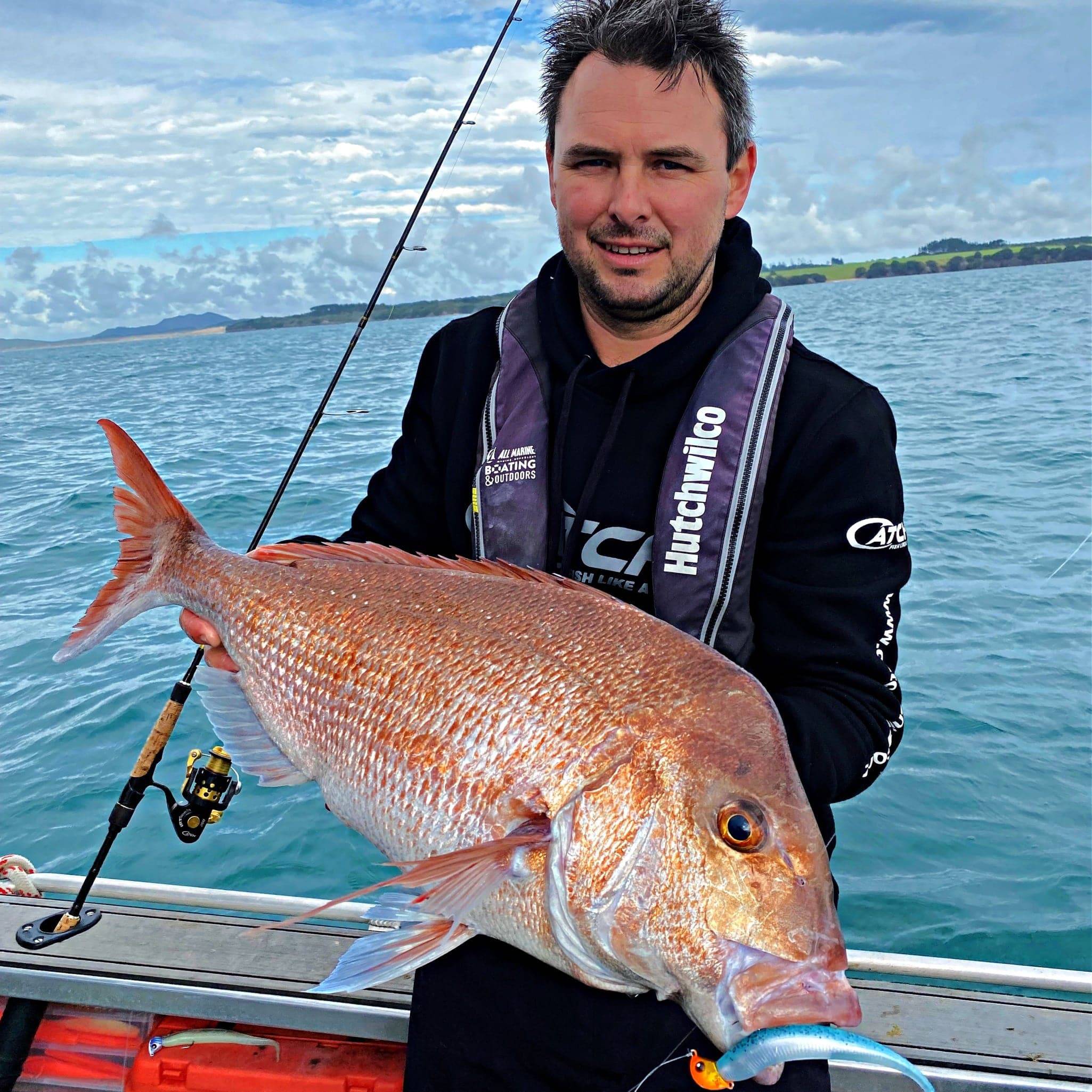 Catch Black Label Livies pk 4x7" Gr/Red Reaper - Action Outdoors Kiwi
